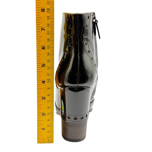 Brand New Chloe Perry 95 Patent Leather Square Toe Ankle Boots - Picture 13 of 13